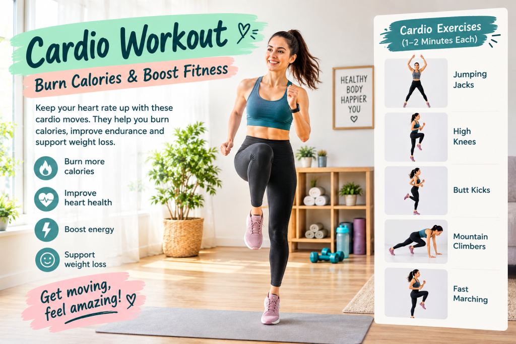 cardio exercises for a 60-minute home fat-burning workout