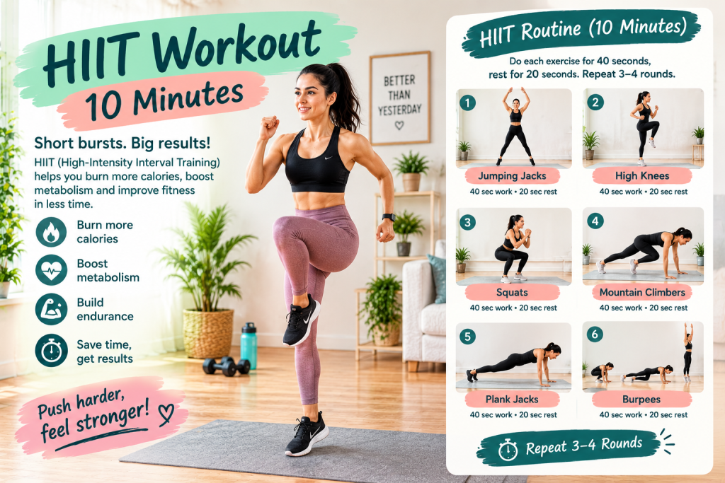 high-intensity HIIT exercises for burning calories at home