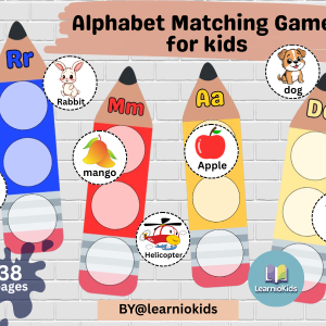 Alphabet Matching Letters A to Z  with Pictures