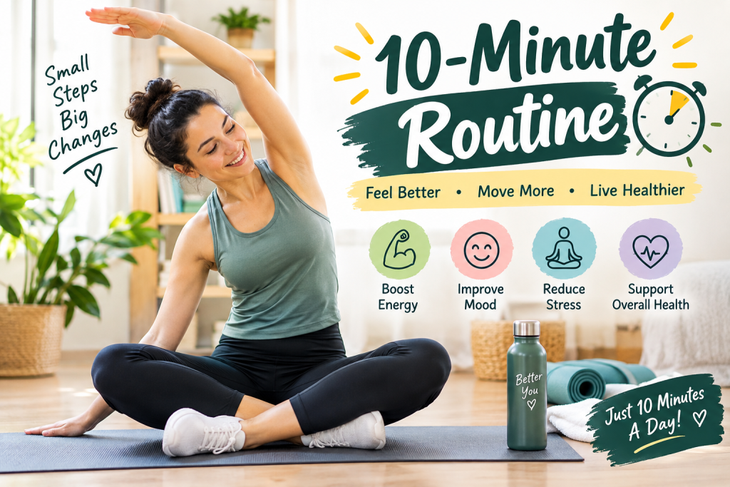 10 minute morning stretch routine sequence for beginners