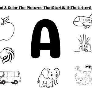 A–Z Find & Color Alphabet Workbook for Kids | Letter Recognition & Beginning Sounds | Instant Download PDF