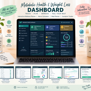 Metabolic Health Dashboard | Weight Loss Planner, Macro Calculator & Symptom Tracker