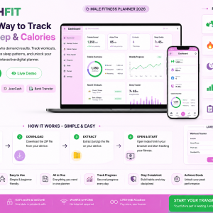 Smart Fitness Tracker for Men – Workout, Sleep & Calorie Planner