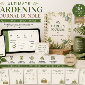 Ultimate Garden Planner Bundle — Digital Planting Chart, Garden Journal & Interactive Planner (Instant Download)