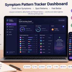 Symptom Pattern Tracker Dashboard – Interactive Wellness & Lifestyle Tracker